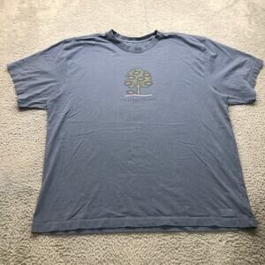 Life is Good Football Season T-Shirt Mens XL Short Sleeve Graphic Blue Gray